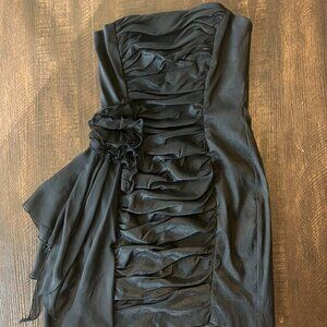 Women's Jessica McClintock Black Strapless Formal Dress Size 10